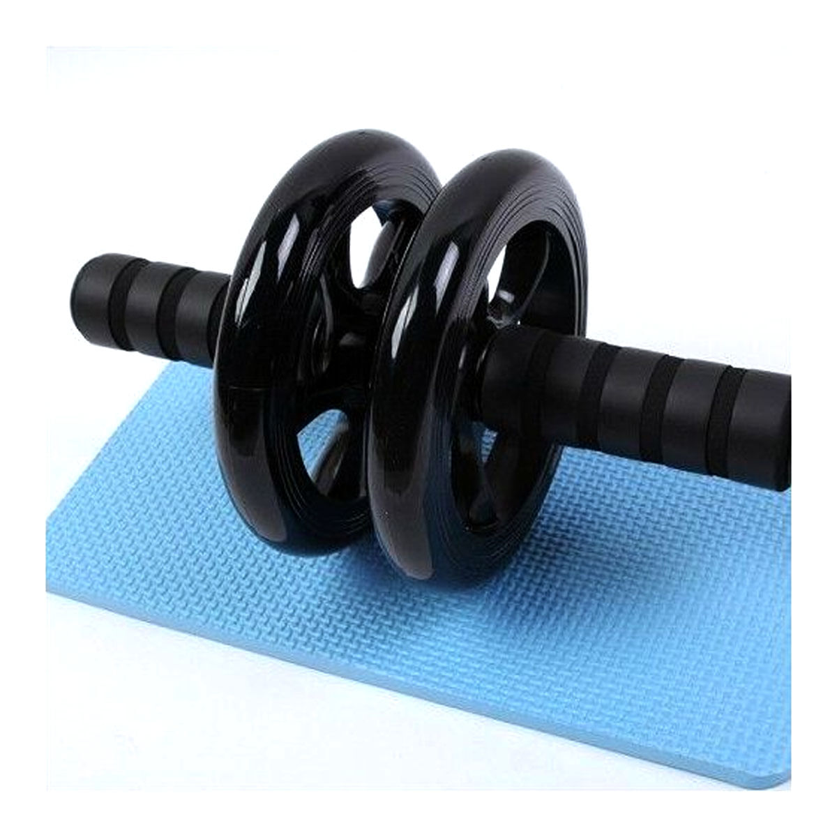 Rueda Doble AB Multifuncional/16cm diametro Sport Fitness - Negro