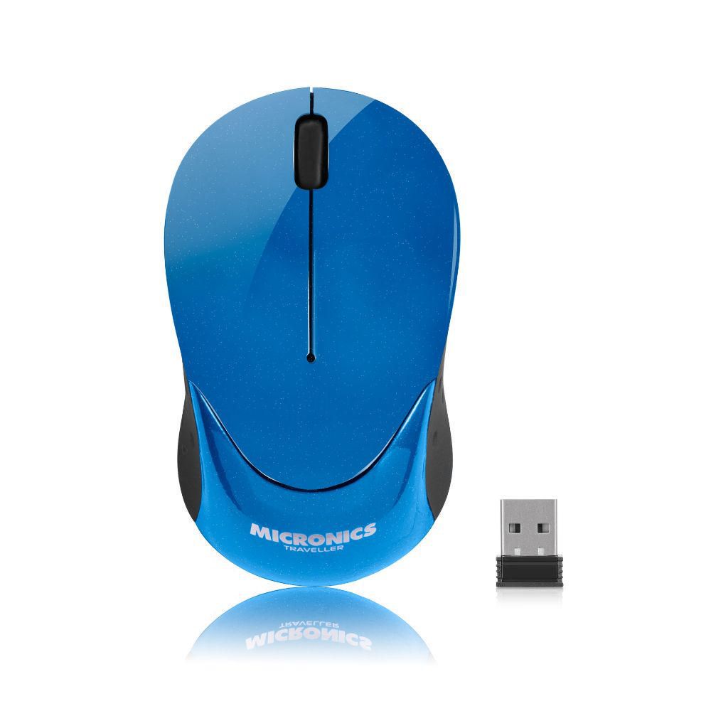 Kit Mouse Wireles + Antivirus Azul con Negro M711s