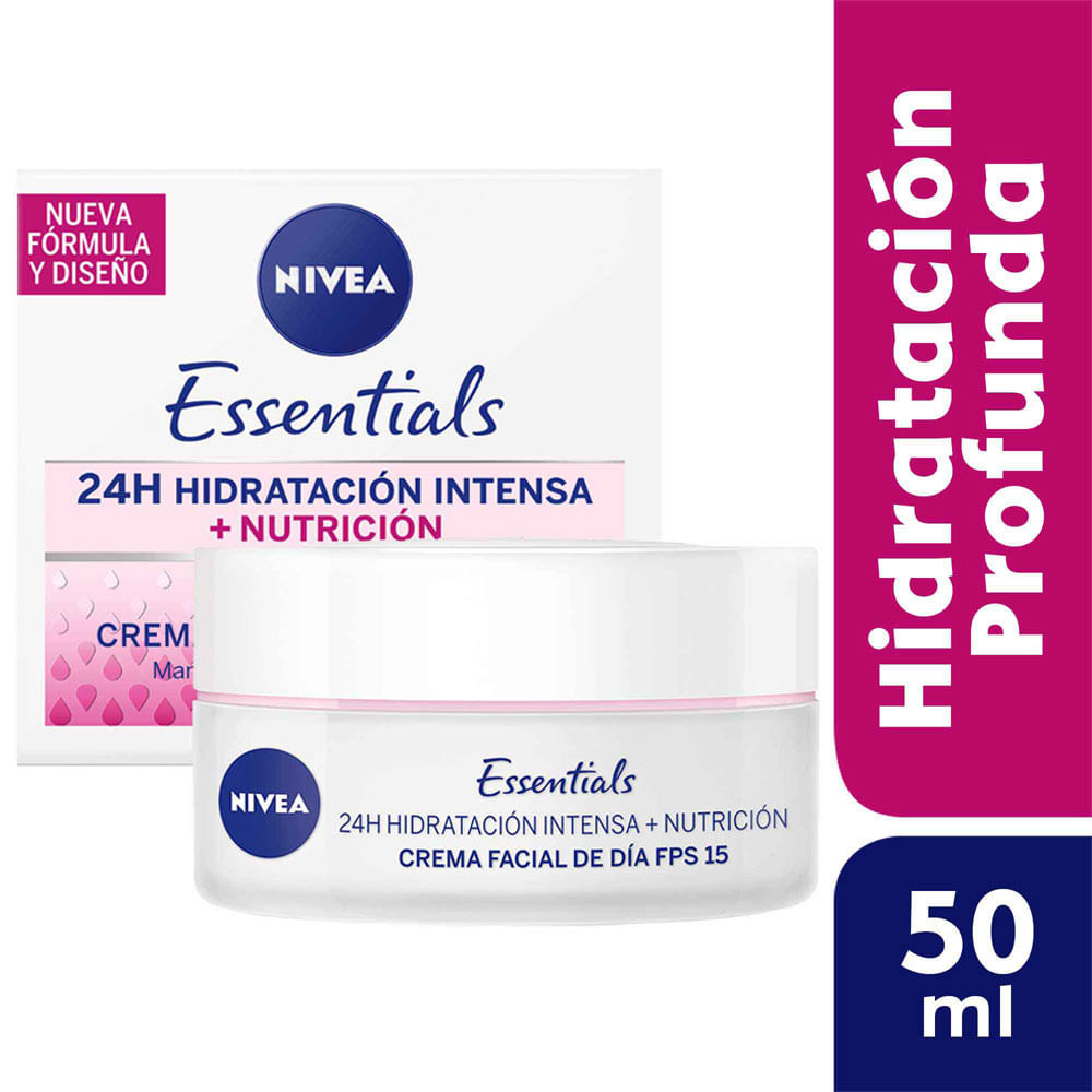 Crema Facial Hidratante Intensiva FPS15 NIVEA Essentials - Pote 50ml