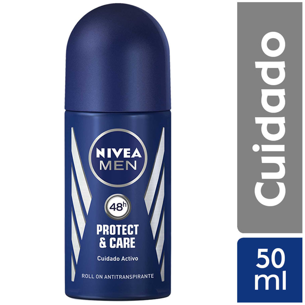 Desodorante para hombre Roll On NIVEA Protect & Care Male - Frasco 50ml