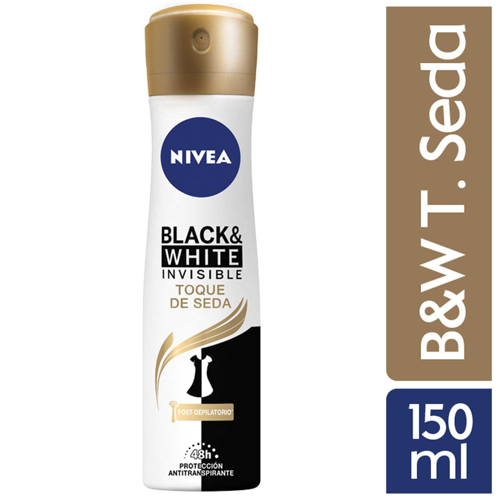 Desodorante Spray NIVEA Invisible B&W Toque de Seda - Frasco 150ml