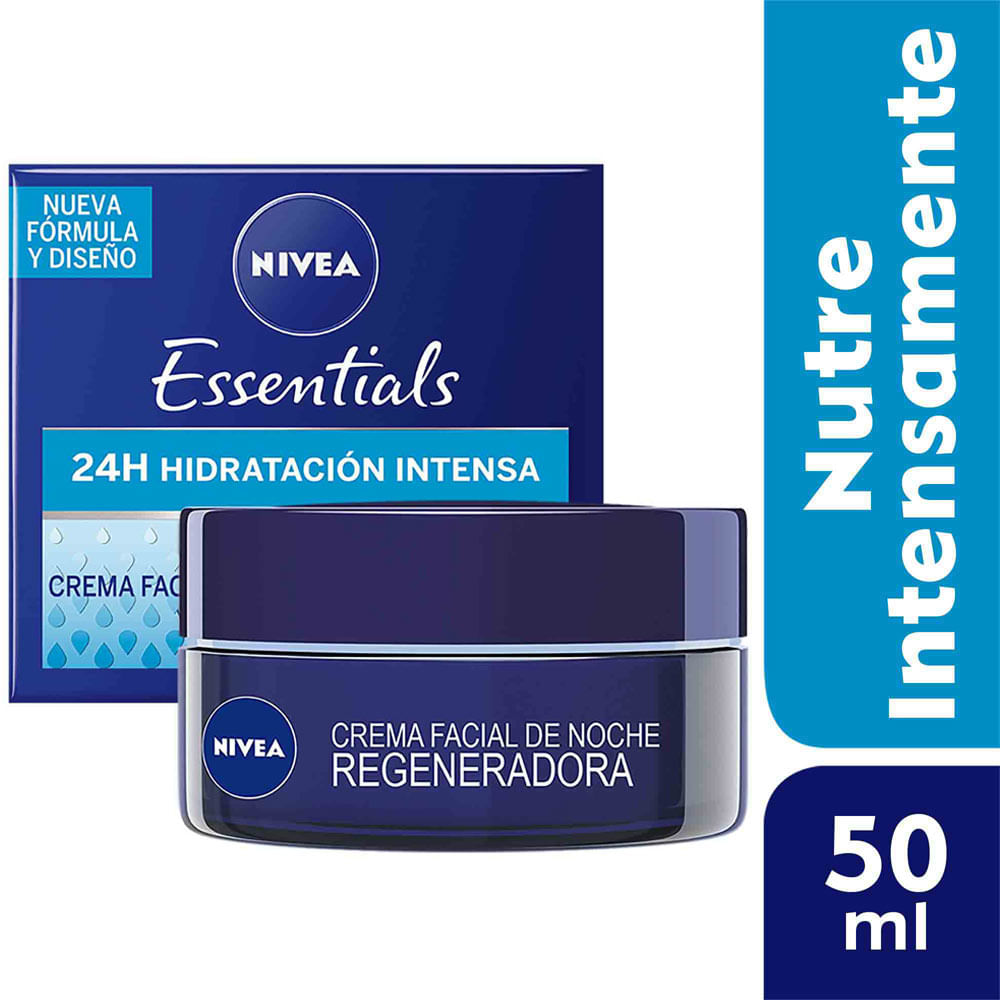 Crema Facial Regeneradora Noche NIVEA Essentials - Pote 50ml