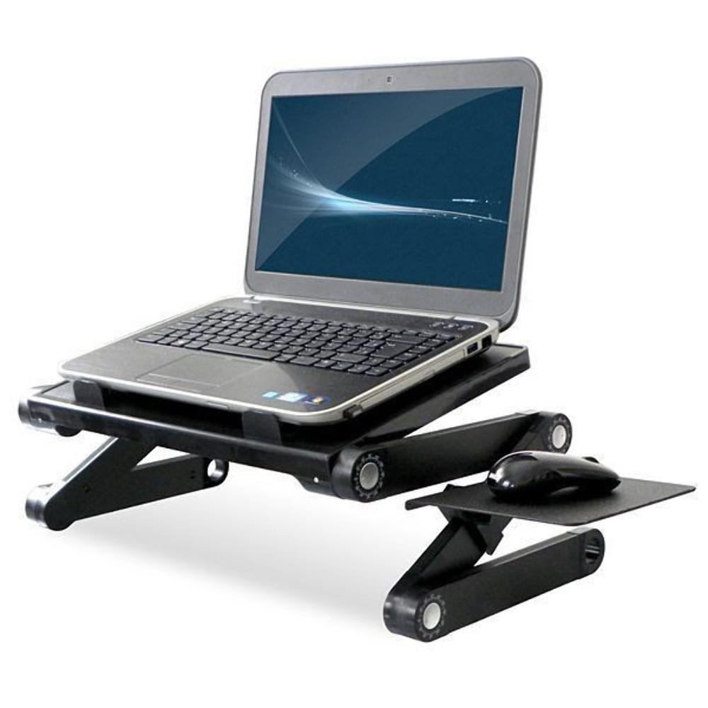 Mesa  para laptop Cooler T8 Material Aluminio con dos ventiladores Multi posición Regulable