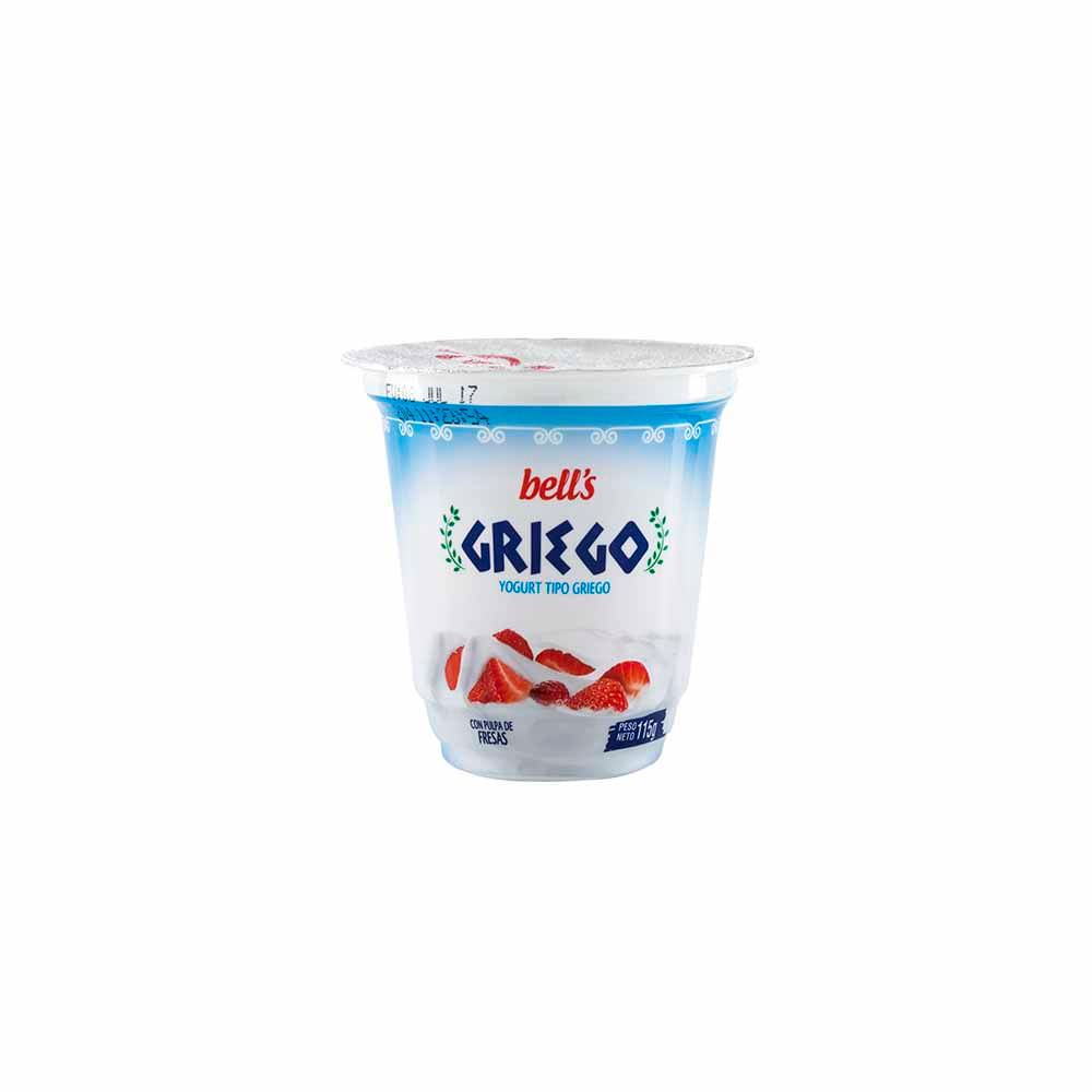 Yogurt de Fresa BELL'S Tipo Griego Vaso 115g
