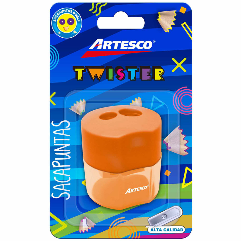 Tajador Doble ARTESCO Twister con Depósito
