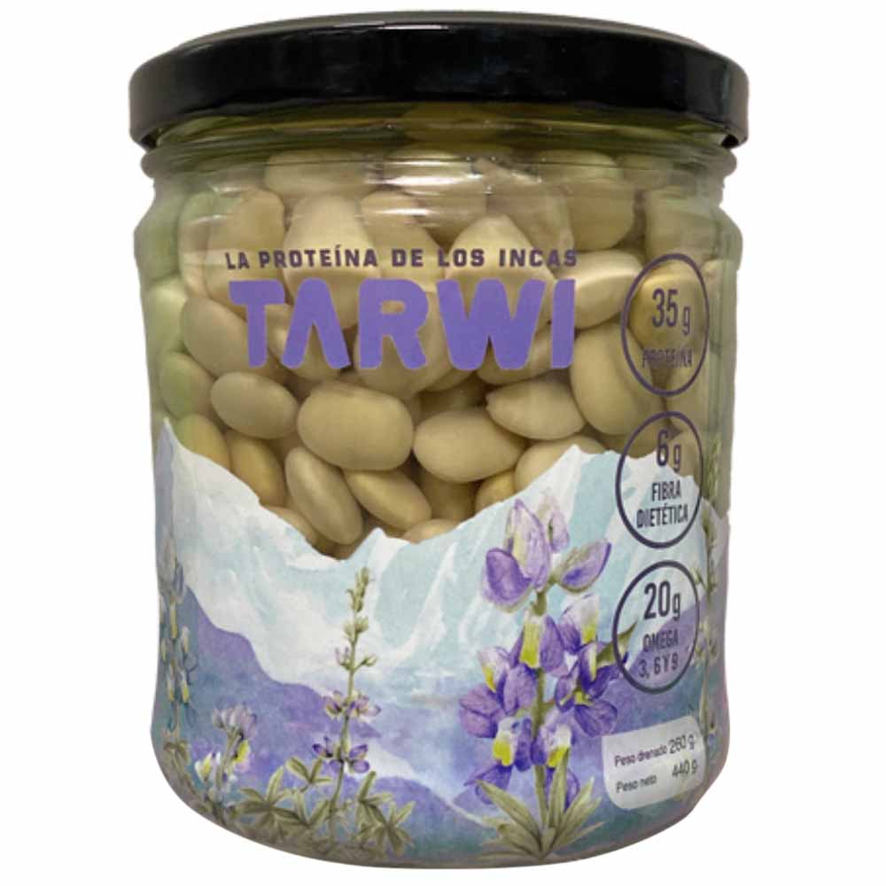 Granos Selectos de Tarwi TARWI FOODS en Salmuera Frasco 280g