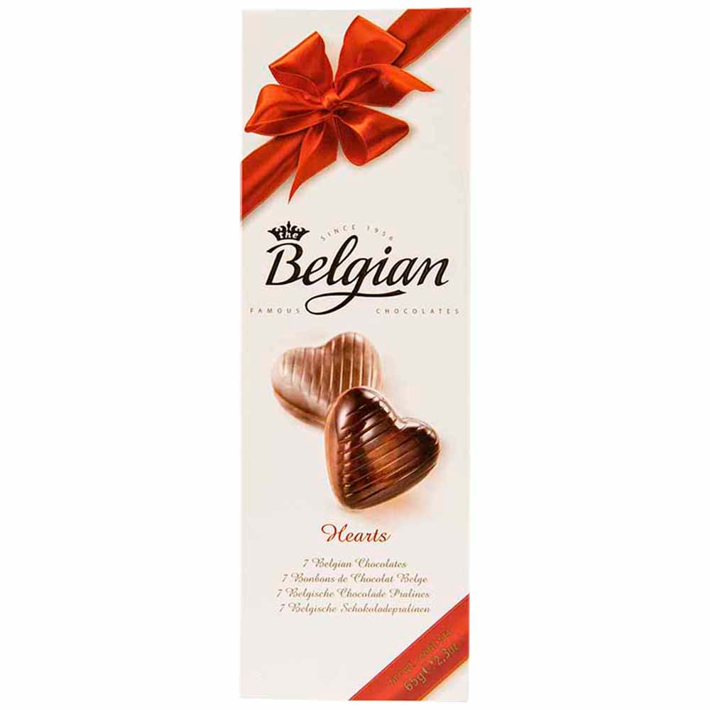 Chocolate BELGIAN Forma de Corazón Paquete 65g