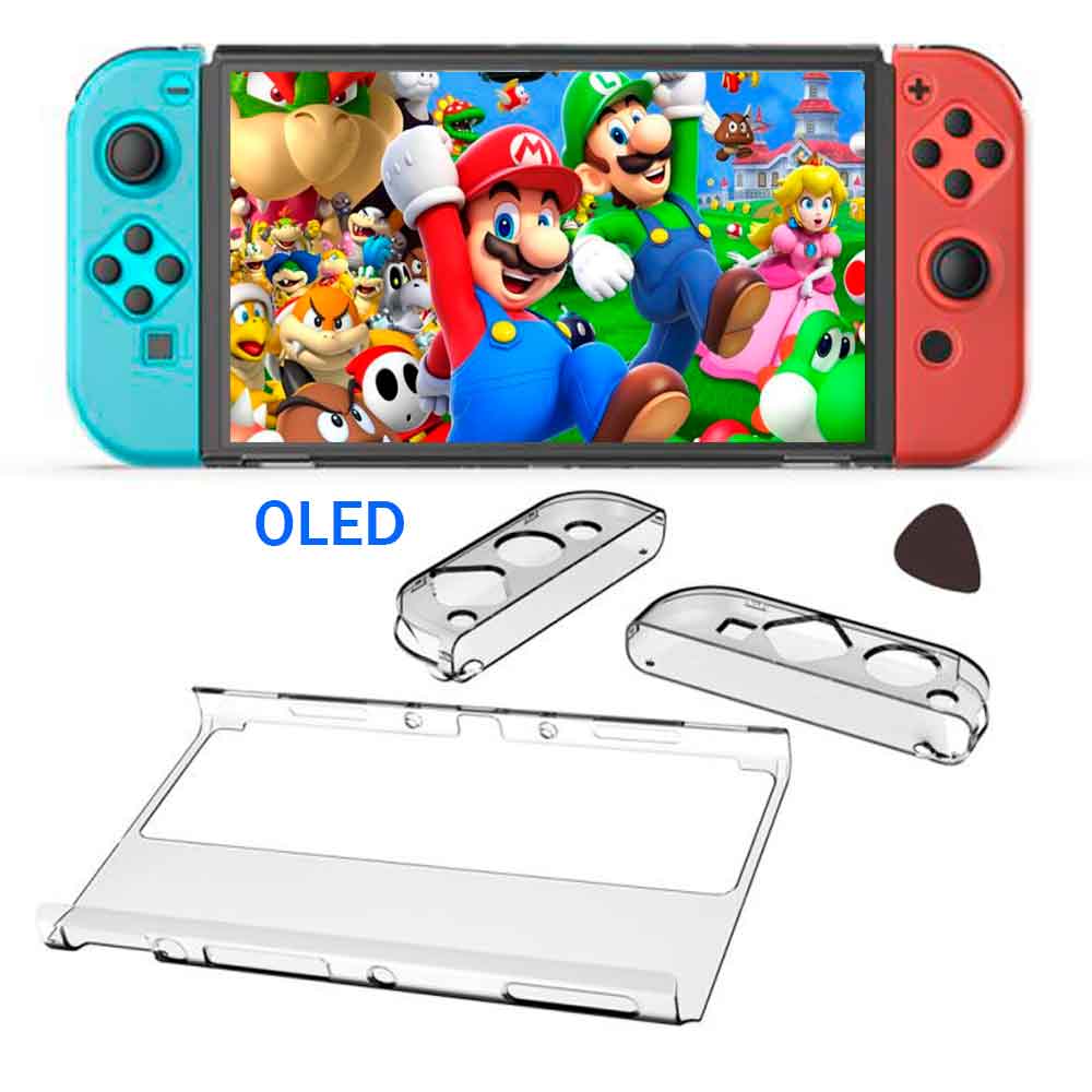 Case para Nintendo Switch OLED Transparente 5 Piezas Rígido