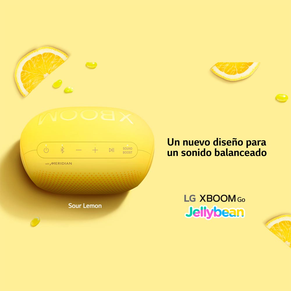 Parlante Bluetooth Portátil LG XBOOM Go PL2S Sour Lemon