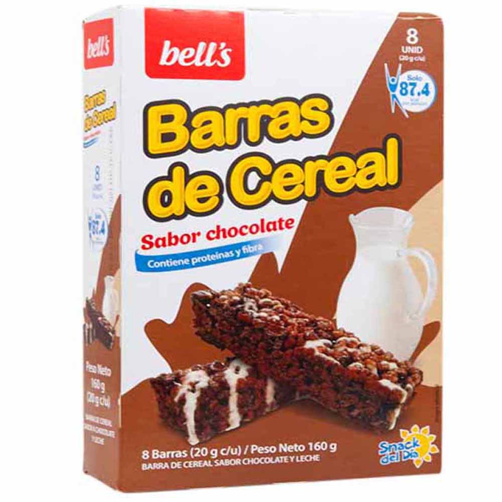 Cereal en Barra BELL'S Chocolate Caja 8un