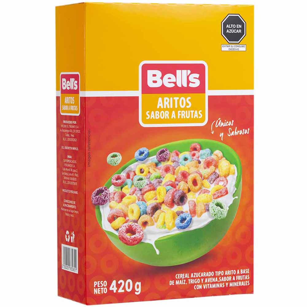 Cereal BELL'S Aritos Frutados Caja 420g