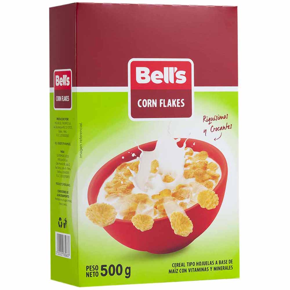 Cereal BELL'S Corn Flakes Caja 500g