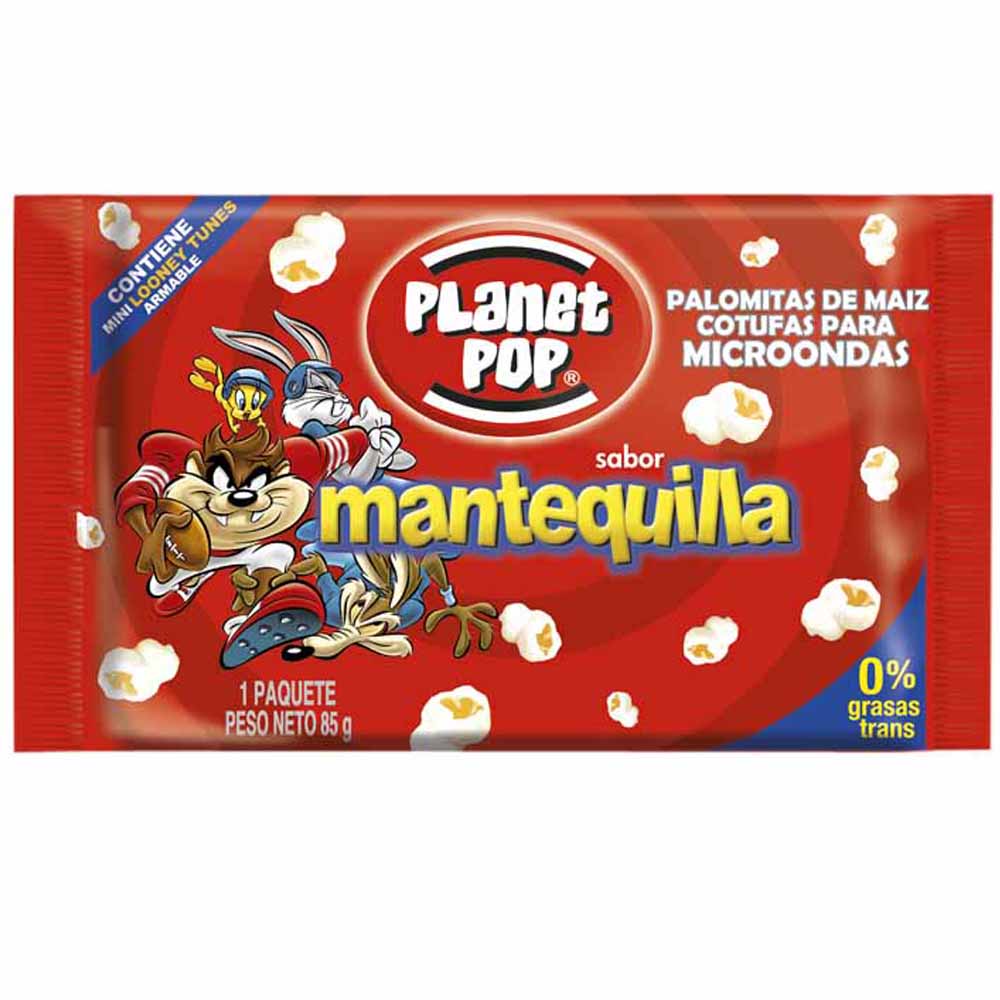 Maíz Pop Corn PLANET POP Mantequilla Bolsa 85g