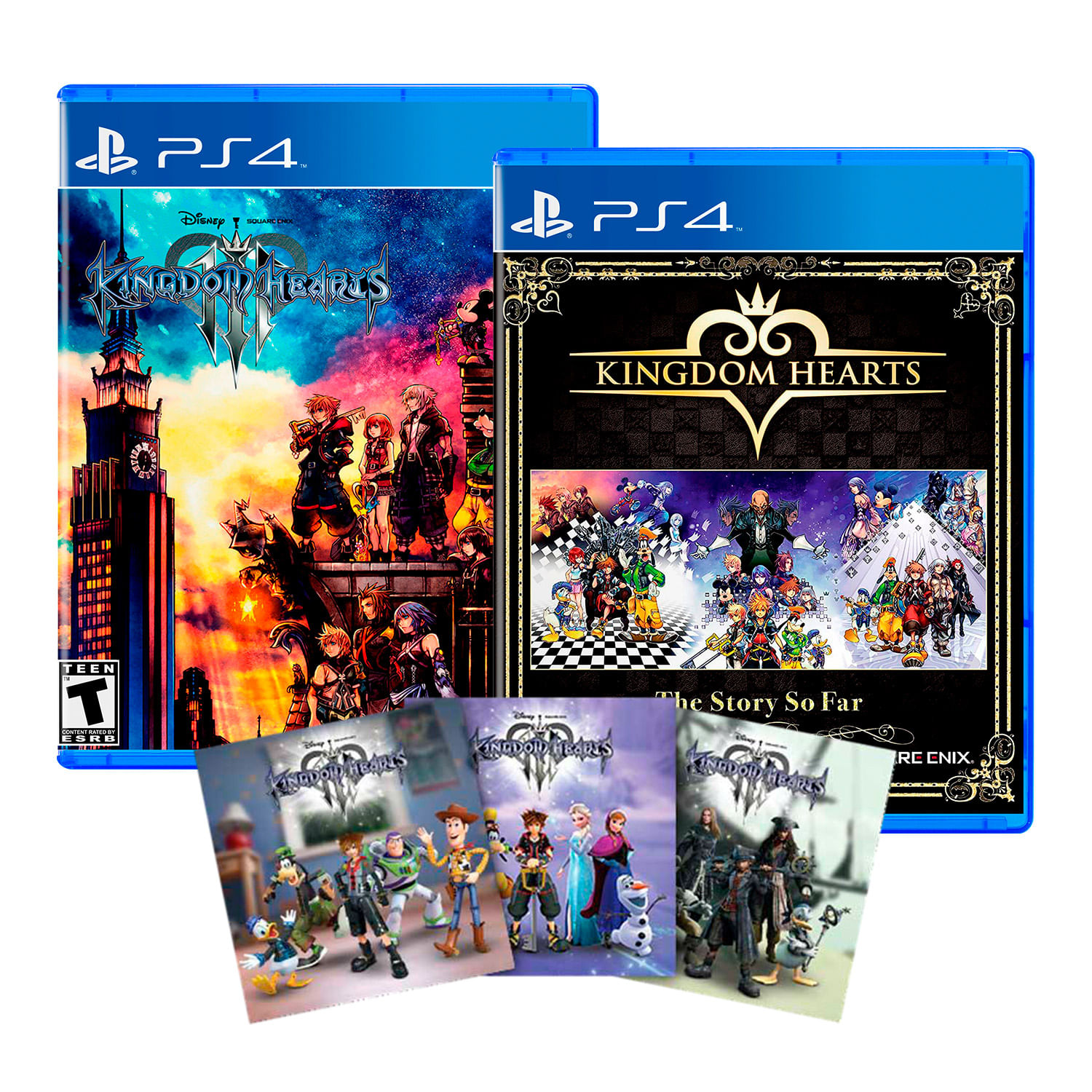 Videojuego Kingdom Hearts III + Kingdom Hearts The Story So Far + 3 Cartas playstation 4