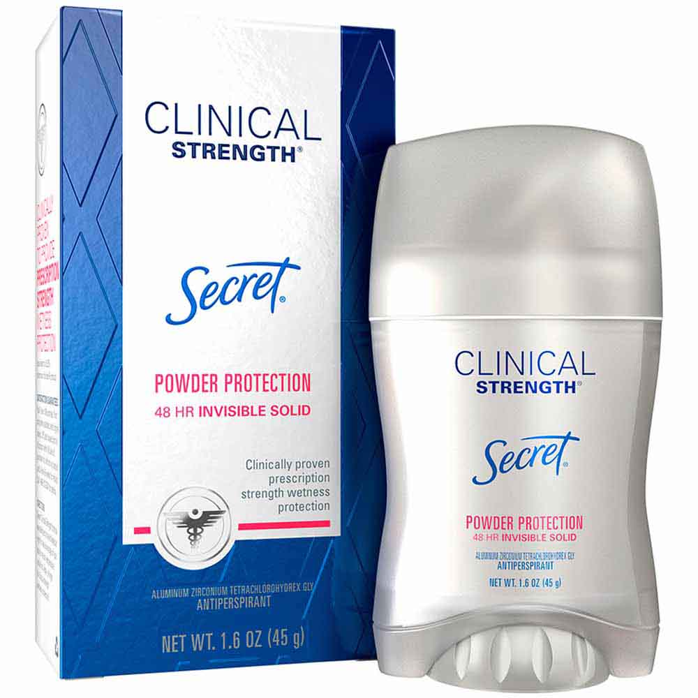 Desodorante en Barra para Mujer SECRET Powder Clinical Frasco 45g
