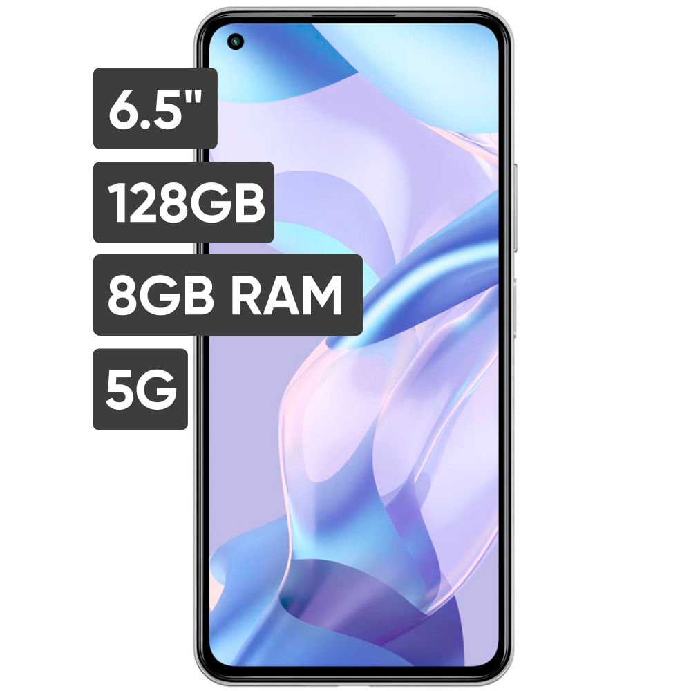 Smartphone XIAOMI 11 LITE 5G 6.5'' 8GB 128GB 64+8+5MP Blanco