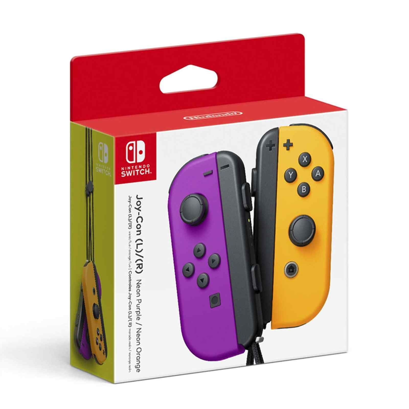 Joy Con Nintendo Switch Neon Morado y Naranja