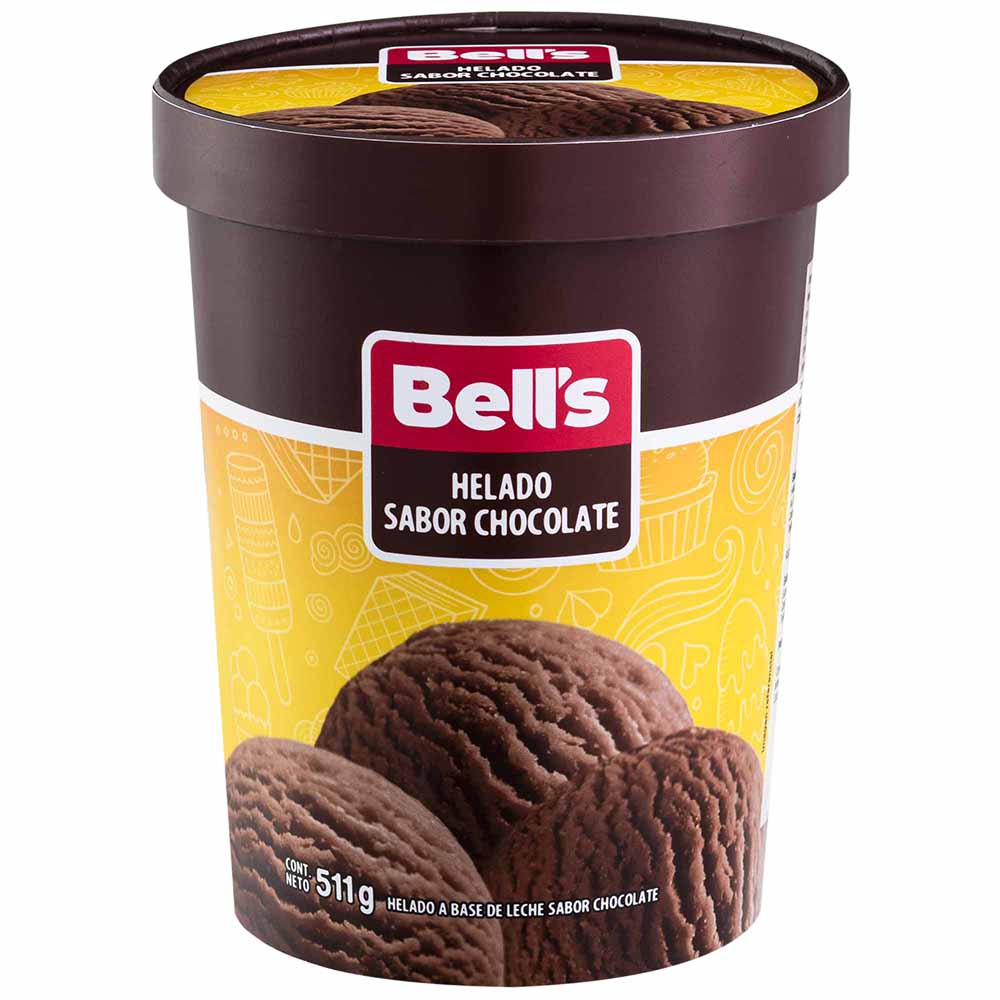 Helado BELL'S Chocolate Pote 511g
