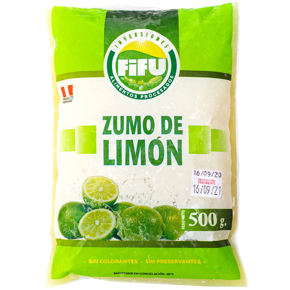 Zumo de Limón Congelado FIFU Bolsa 500g