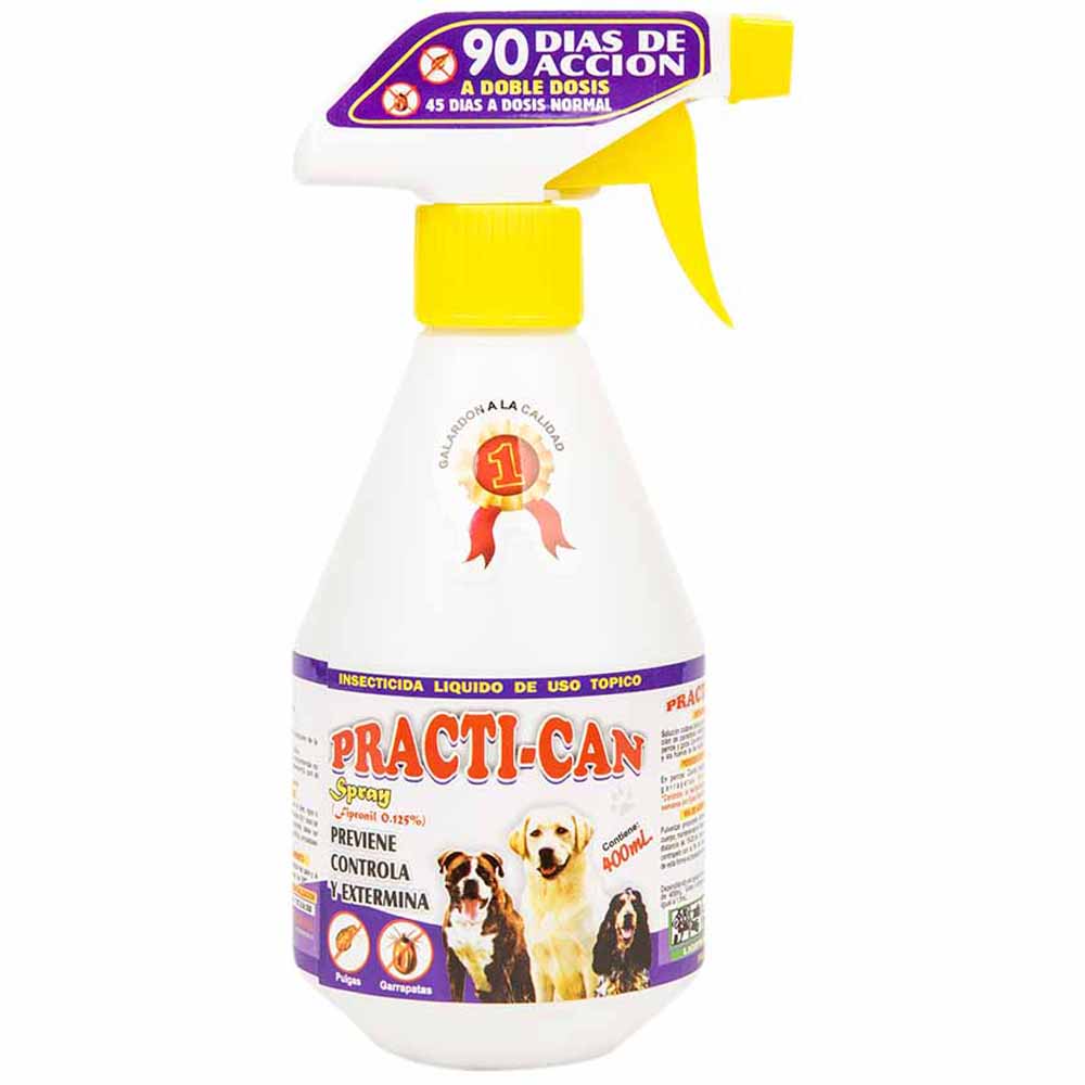Insecticida Antipulgas para Perros PRACTICAN Frasco 400ml