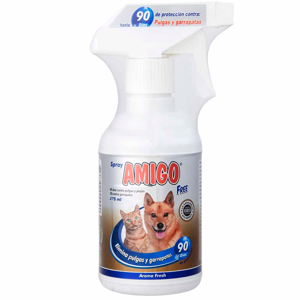 Insecticida para Mascotas AMIGO Spray Antipulgas Frasco 275ml