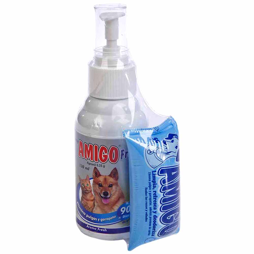 Insecticida para Mascotas AMIGO Spray Antipulgas Frasco 125ml