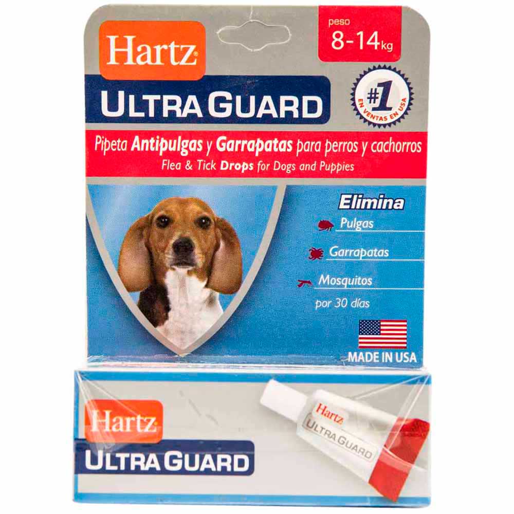 Cuidado y limpieza mascota HARTZ Pipeta antipulgas para perros y cachorros 8Kg a 14Kg
