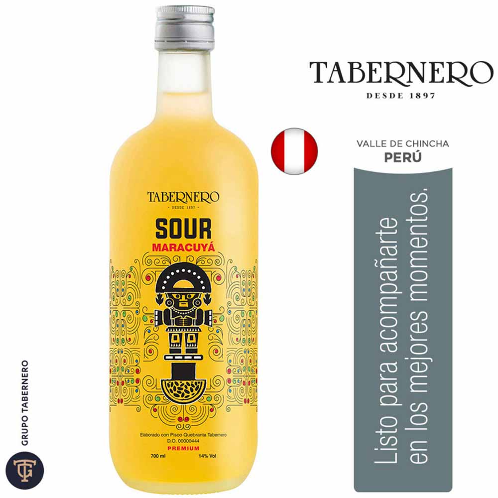 Ready To Drink (RTD) TABERNERO Sour Maracuyá Botella 700ml
