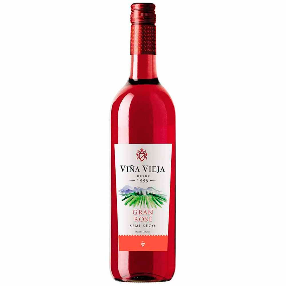 Pack Vino Rosé VIÑA VIEJA Semi Seco Botella 750ml Paquete 2un