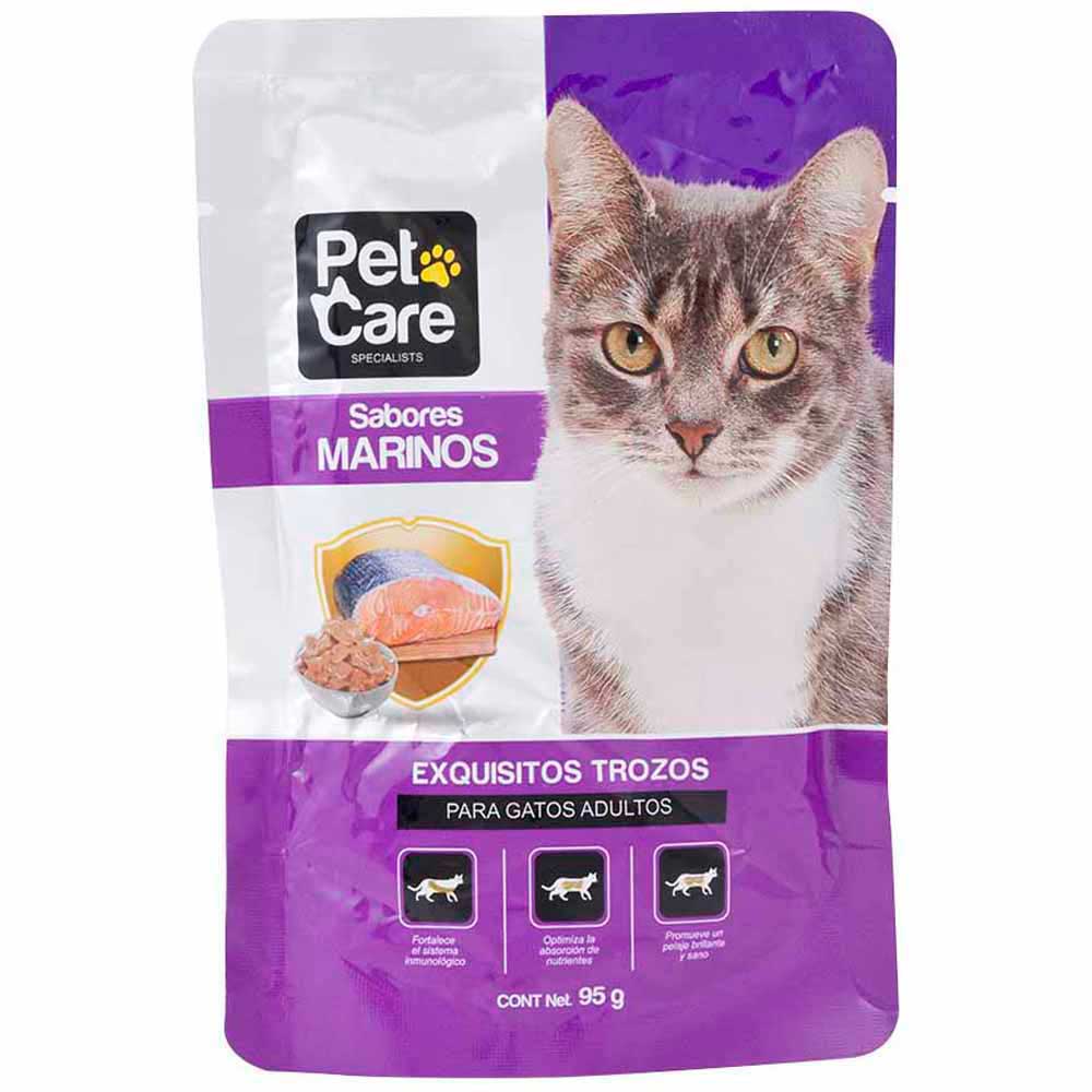 Comida para Gatos PET CARE Adultos Sabores Marinos Doypack 95g