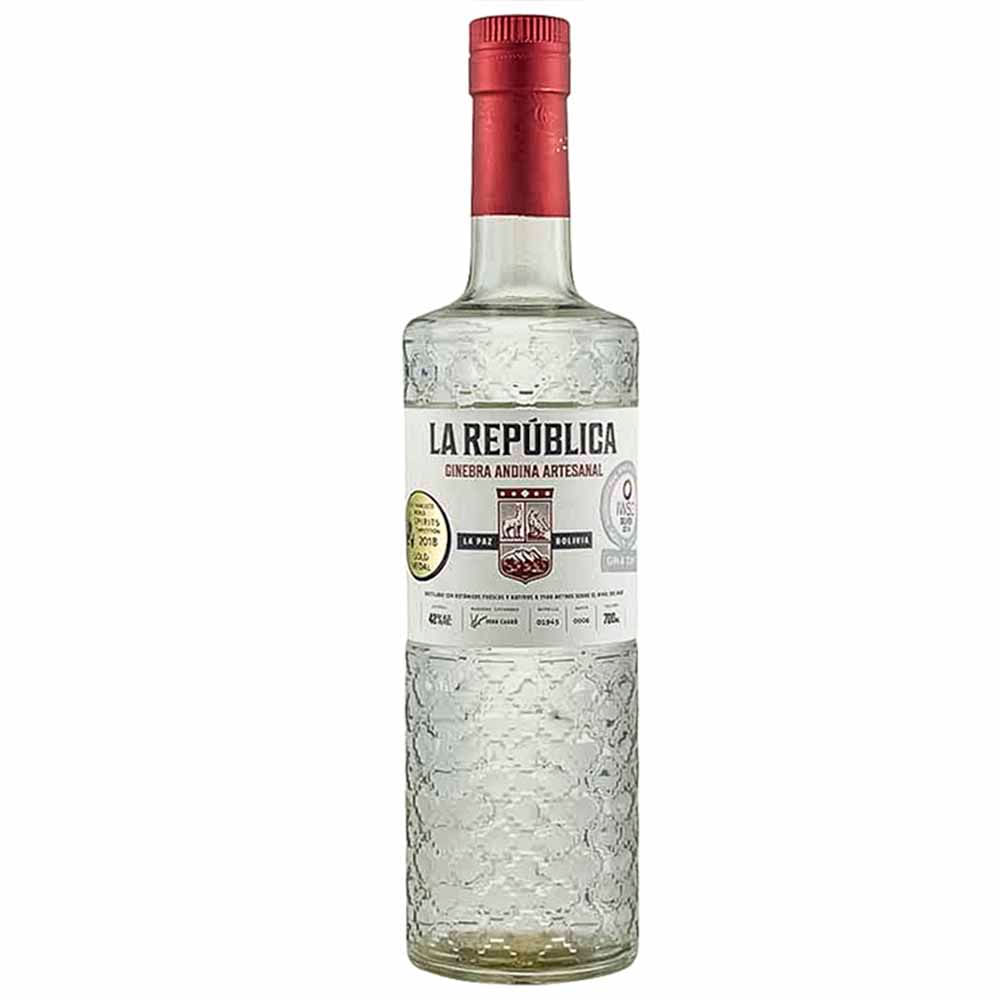 Gin LA REPÚBLICA Ginebra Andina Artesanal Botella 700ml