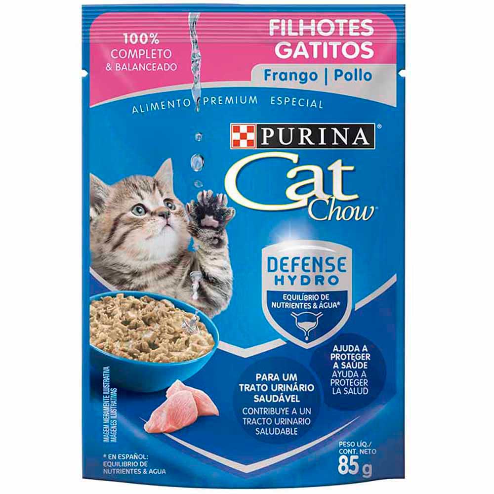 Comida para Gatos CAT CHOW Gatitos Sabor Pollo Pouch 95g