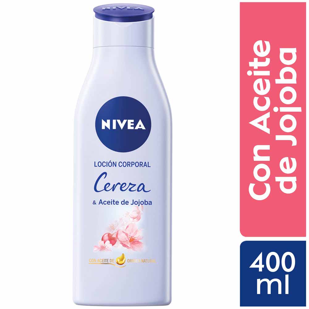Loción Corporal NIVEA Senses Cereza & Aceite de Jojoba - Frasco 400ml