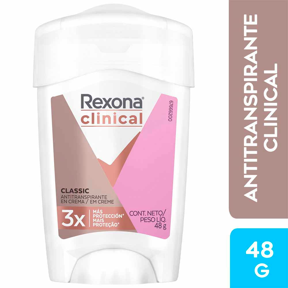 Desodorante para mujer en Barra para Mujer REXONA Clinical Frasco 48g