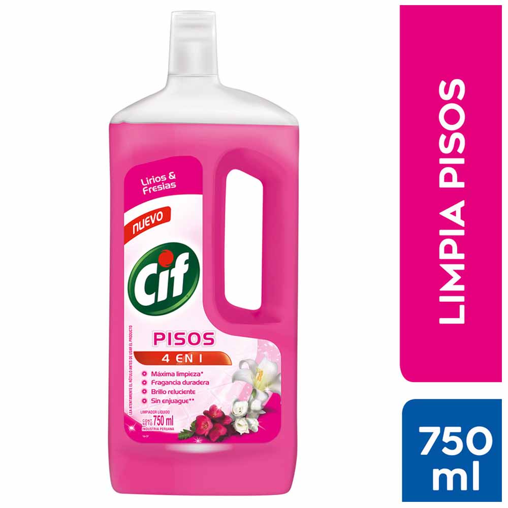 Limpia Pisos Líquido Cif Lirios y Fresias 750 ml