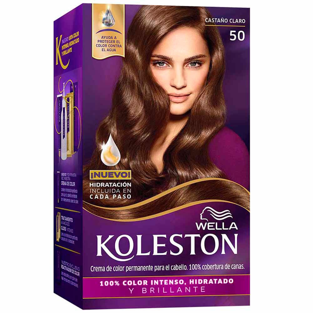 Tinte para Cabello KOLESTON Kit 50 Castaño Claro Caja 1un