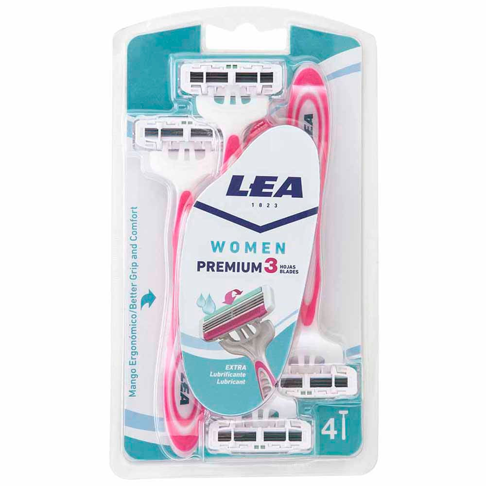 Máquina de Afeitar LEA Mujer Premium 3 Paquete 4un