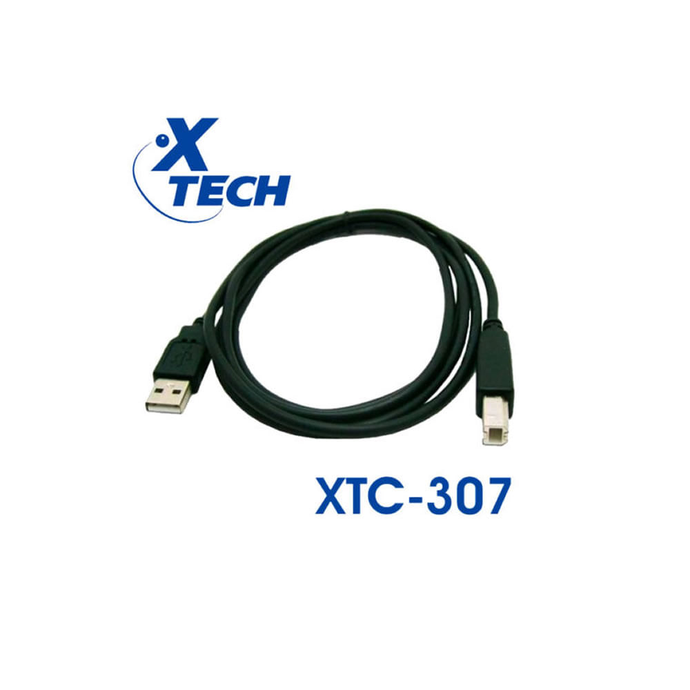 Xtech Cable Para Impresora USB 18m - Negro - XTC-307