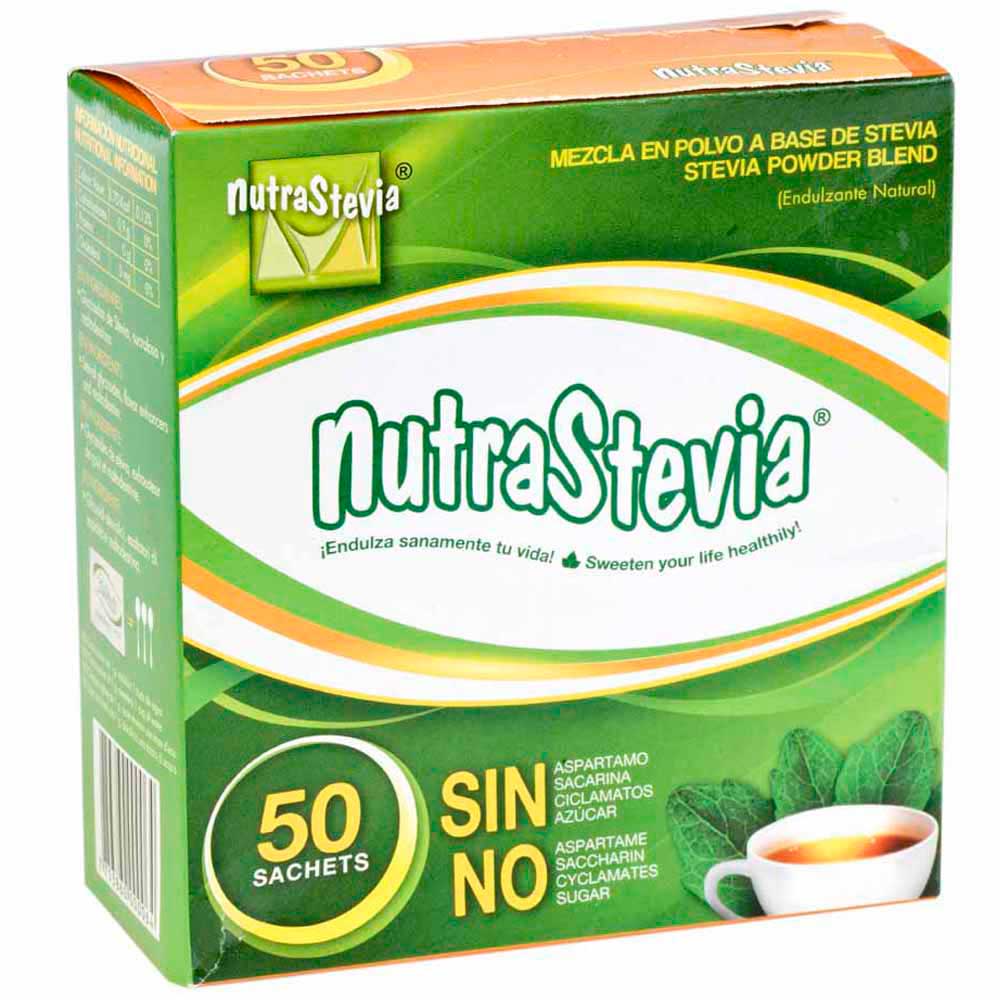 Endulzante Natural NUTRA STEVIA en Polvo Caja 50 Sobres