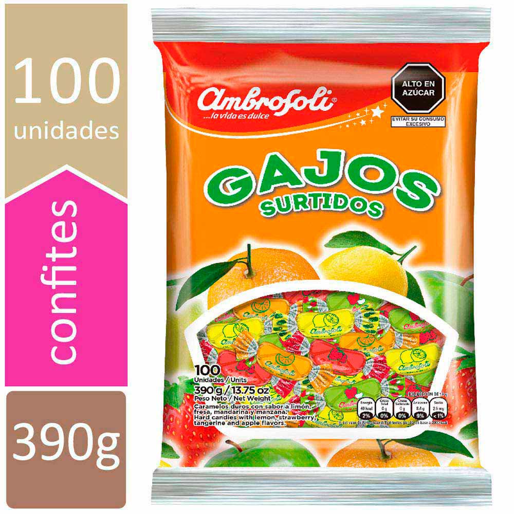 Caramelos AMBROSOLI Gajo frutas Bolsa 100Un