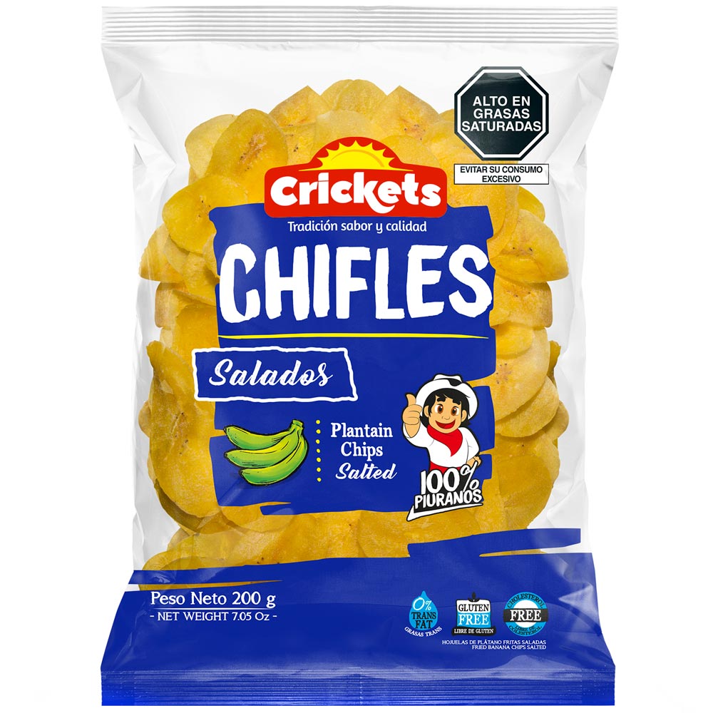 Piqueo CRICKET'S Chifles salados Bolsa 200Gr
