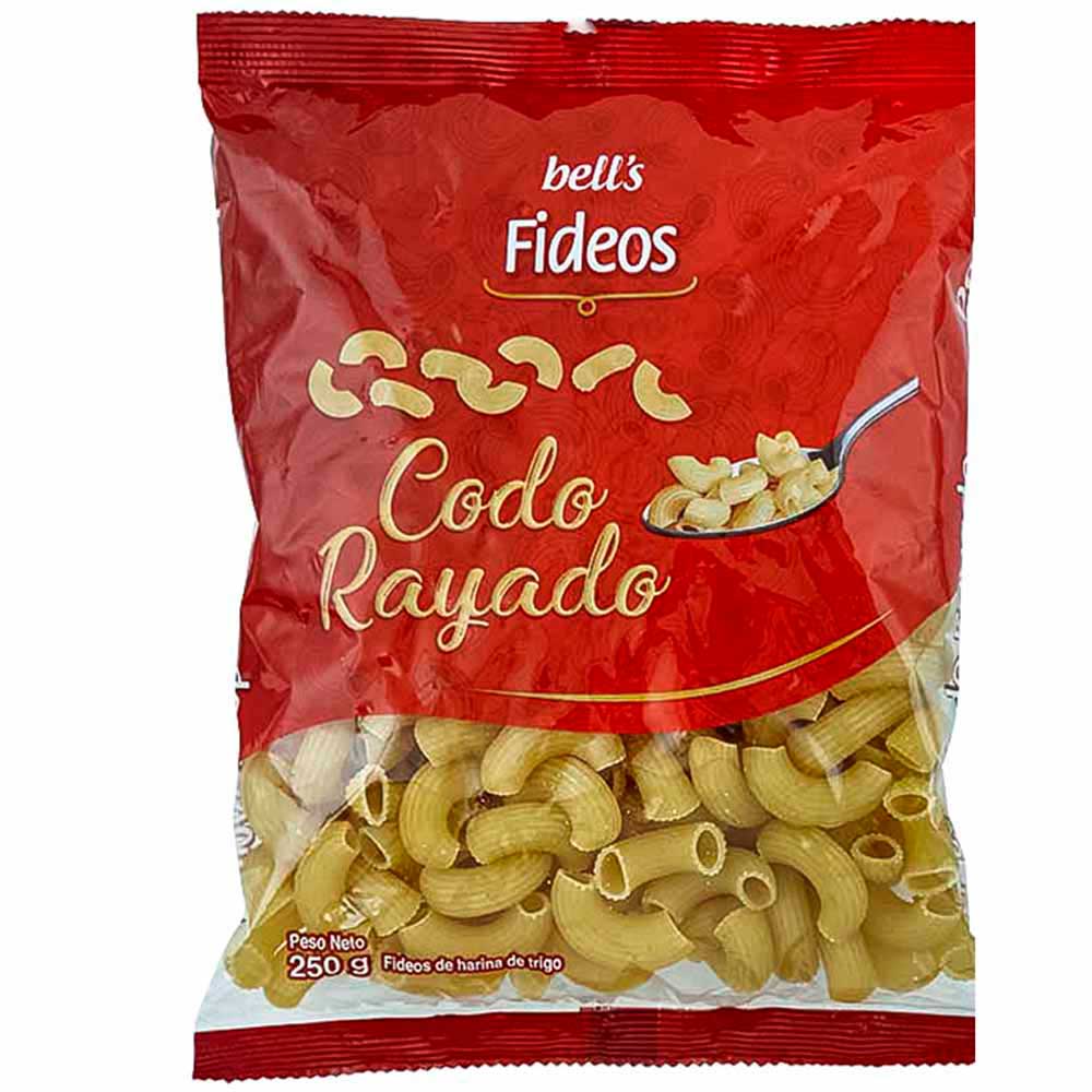 Fideos BELL'S Fideo Codo Rayado Bolsa 250g