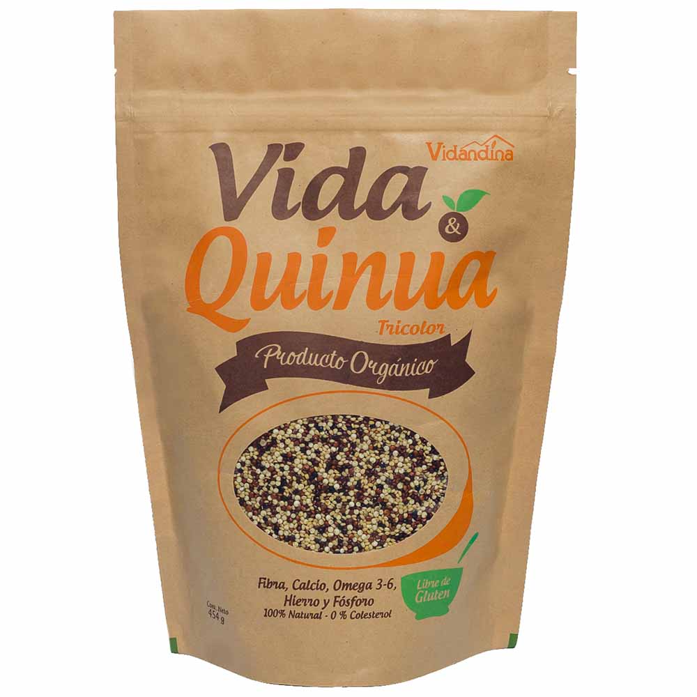Quinua Orgánica VIDA&QUINUA Tricolor Doypack 454g