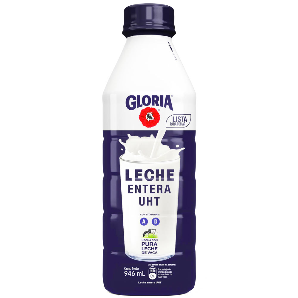 Leche UHT Entera GLORIA Botella 946ml