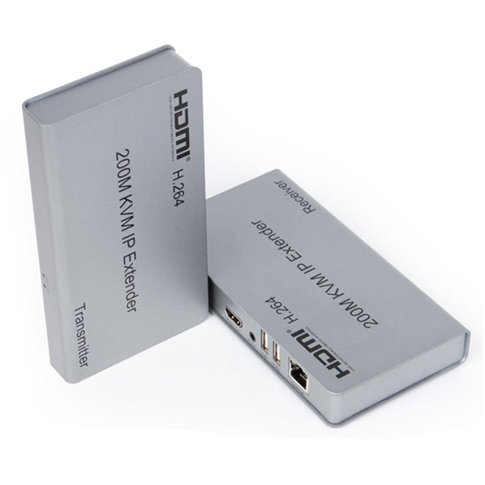 HDMI Extender 200m IP KVM 2 USB Extiende HDMI Cable RJ45 Plug And Play