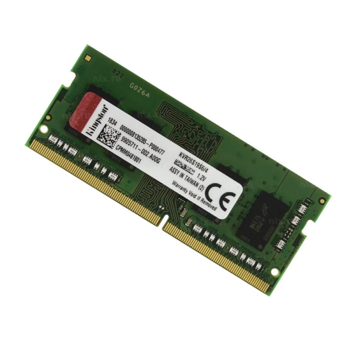 Memoria RAM Kingston KVR26S19S6/4 4GB 2666MHz DDR4 NON-ECC CL19 SODIMM 260 Espigas 1.2V