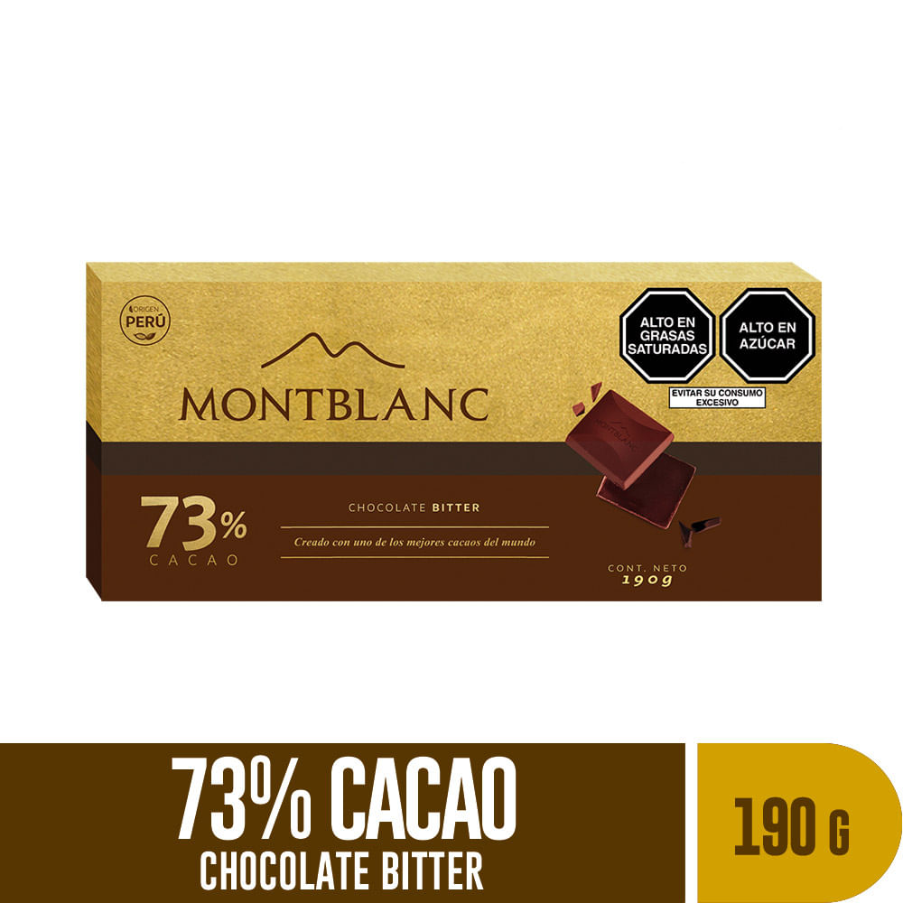 Chocolate en Tableta MONTBLANC Bitter Caja 190g