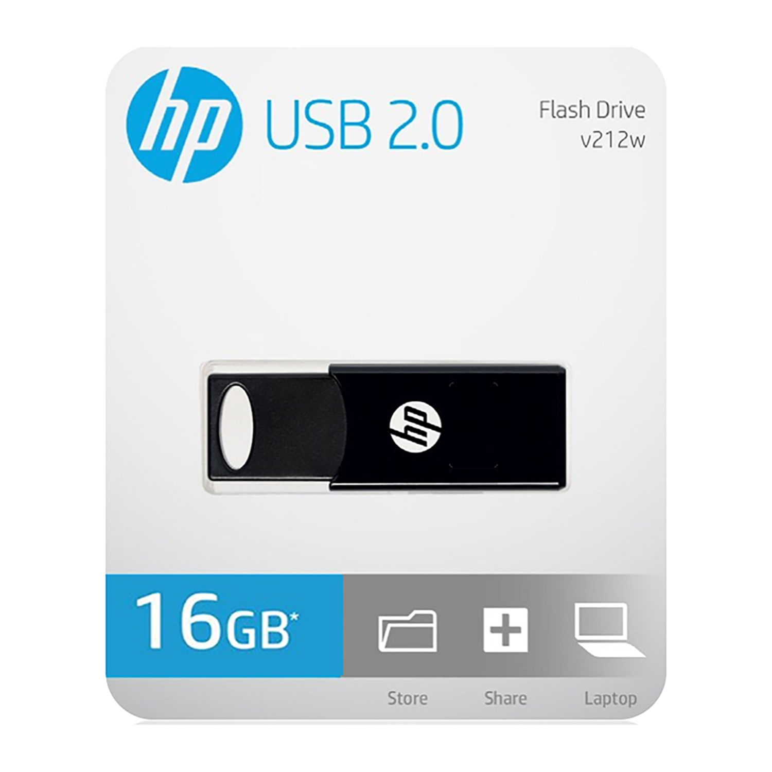 Memoria USB HP 2.0 Flash Drive V212w 16GB Negro