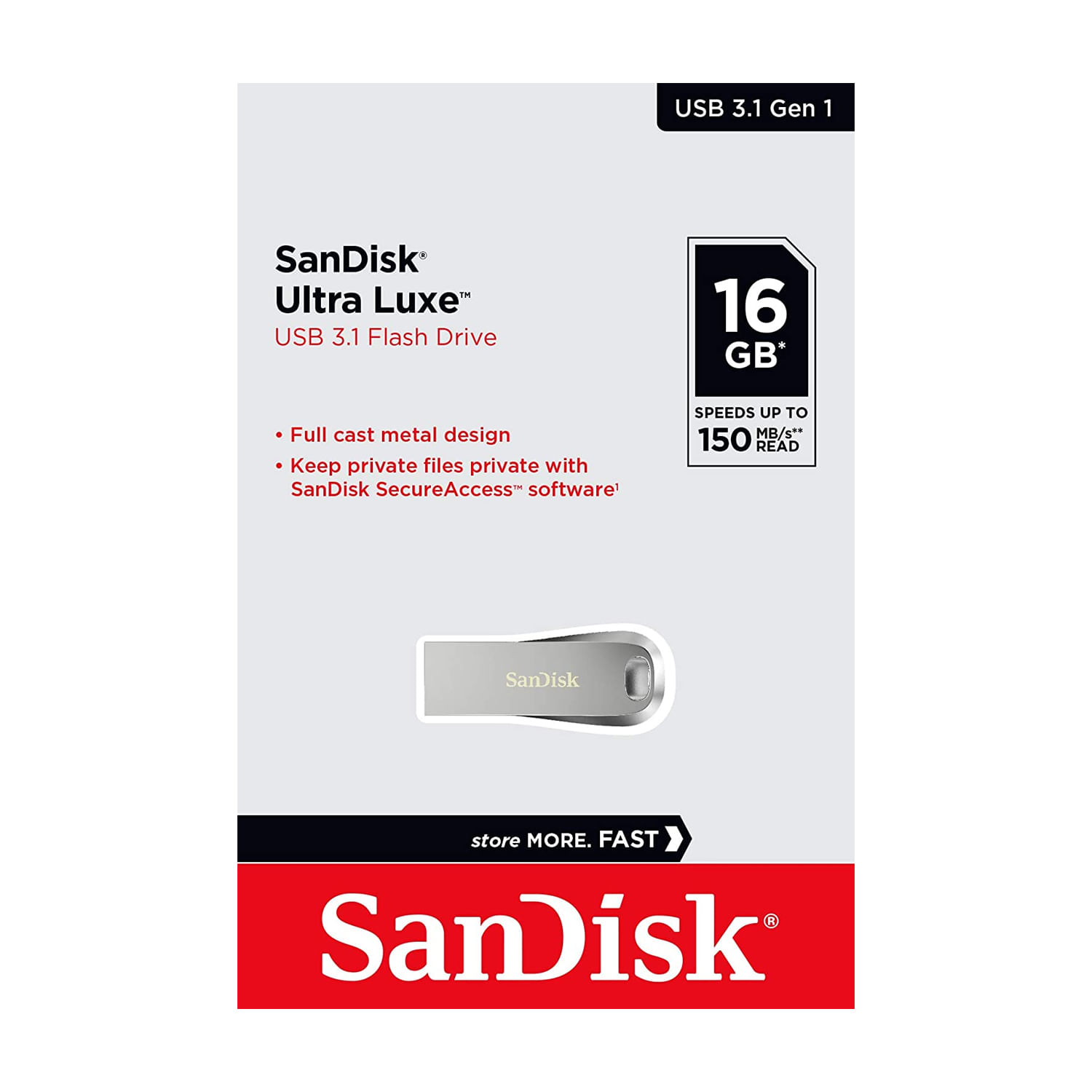 Memoria USB SanDisk Ultra Luxe 16GB 3.1 Flash Drive