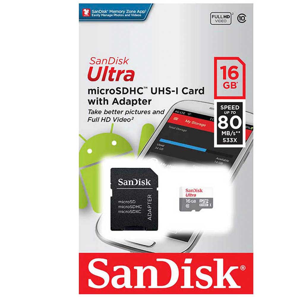 Memoria Micro SD SANDISK C10 16GB